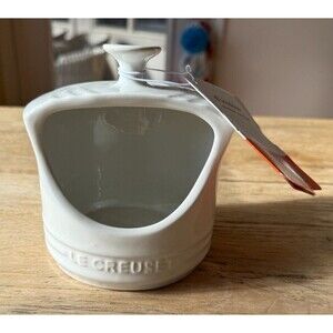 Le Creuset Stoneware Salt Crock Salt Keeper White NEW
